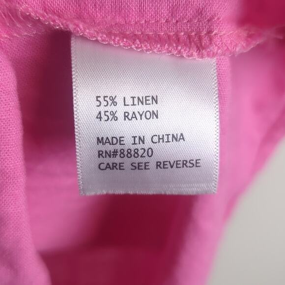 Adrienne Vittadini Tunic Blouse Women 3X Linen Rayon 3/4 Sleeve Lace Det… - Picture 6 of 8